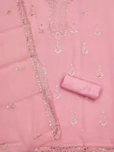 Panzora Ethnic Motifs Embroidered Sequinned Dress Material