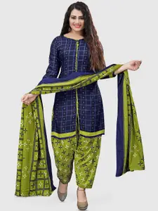 KALINI Checked Unstitched Dress Material