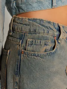 Trendyol Women Clean Look Mid-Rise Pure Cotton Jeans