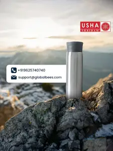 USHA SHRIRAM Silver-Toned Stainless Steel Water Bottle 600 ml