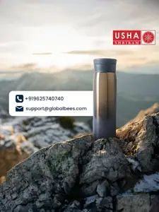 USHA SHRIRAM Gold Toned Stainless Steel Water Bottle 600 ml