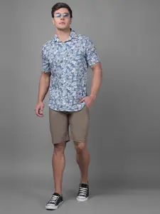 Crimsoune Club Men Classic Slim Fit Floral Printed Casual Shirt