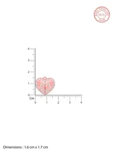 GIVA 925 Sterling Silver Rose Gold-Plated CZ-Studded Heart Pendant With Chain