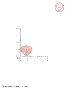 GIVA 925 Sterling Silver Rose Gold-Plated CZ-Studded Heart Pendant With Chain