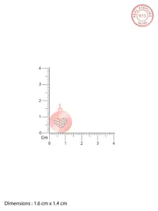 GIVA 925 Sterling Silver Rose Gold-Plated Cubic Zirconia-Studded Circle Pendant With Chain