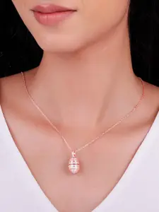 GIVA Rose Gold-Plated Contemporary Pendants with Chains