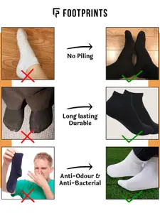 FOOTPRINTS FOOTPRINT Men 2 Pairs Argyle Anti Odour Organic Cotton Calf-Length Bamboo Formal Socks