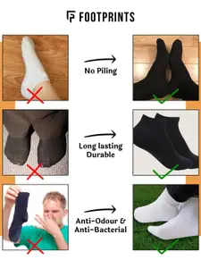 FOOTPRINTS FOOTPRINT Men 2 Pairs Argyle Anti Odour Organic Cotton Calf-Length Bamboo Formal Socks