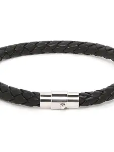 OOMPH Men Leather Wraparound Bracelet