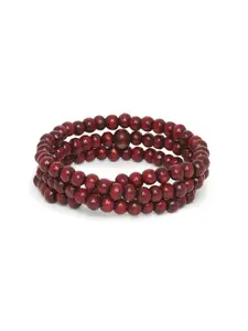 OOMPH Men Wood Multistrand Bracelet