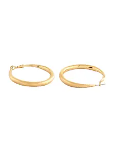 AMI Gold Plated Circular Hoop Earrings
