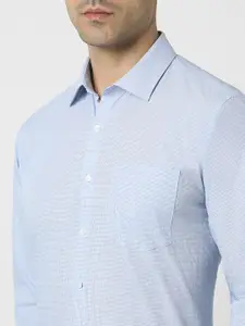 Van Heusen Slim Fit Micro Checked Formal Shirt