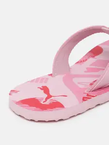 Puma Women Terra Brand Logo Print Thong Flip-Flops