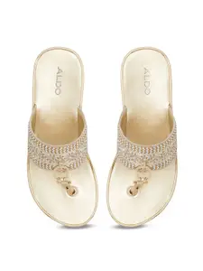 ALDO Embellished Open Toe Wedge Heels