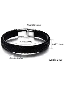 KARISHMA KREATIONS Men Leather Wraparound Bracelet