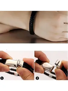 KARISHMA KREATIONS Men Leather Wraparound Bracelet