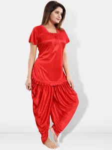 Be You Square Neck Satin Night suit