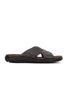 Hush Puppies Men Leather Comfort Sandals