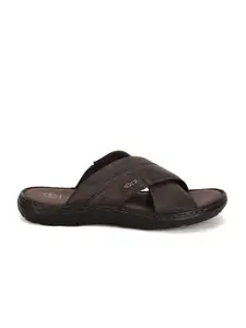 Hush Puppies Men Leather Comfort Sandals