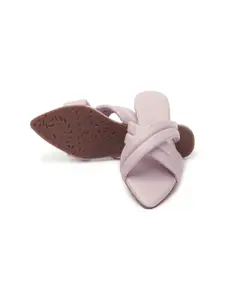 DressBerry Purple Open Toe Flats