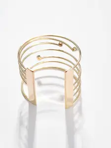 DressBerry Gold-Toned Gold-Plated Cuff Bracelet