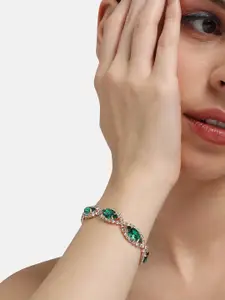 DressBerry Gold-Plated Stone-Studded Wraparound Bracelet