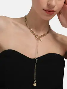 DressBerry Gold-Plated Minimal Necklace