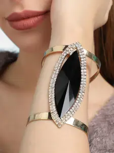 DressBerry Gold-Toned Gold-Plated Cuff Bracelet