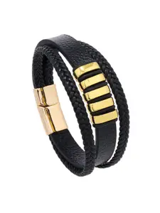 SALTY Men Leather Wraparound Bracelet