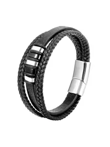 SALTY Men Leather Multistrand Bracelet