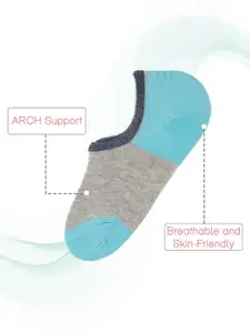 Yellow Bee Boys Pack Of 3 Colourblocked Cotton Shoe Liners