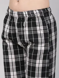 BAESD Checkered Straight Leg Cotton Lounge Pant