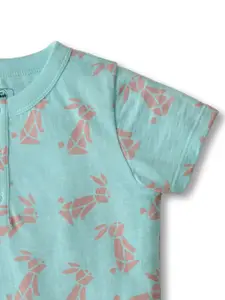 INCLUD Infant Boys Floral Printed Pure Cotton T-shirt