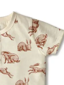 INCLUD Infant Boys Conversational Printed Pure Cotton T-shirt