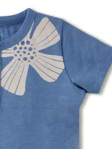 INCLUD Infant Boys Floral Printed Pure Cotton T-shirt