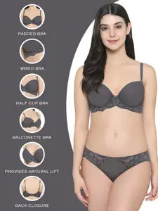 Wacoal Lace Half Coverage Lightly Padded Rapid-Dry Balconette Bra With All Day Comfort
