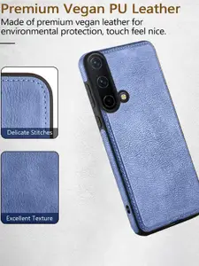 Karwan Unisex Vegan Leather Oneplus Nord CE Mobile Back Case