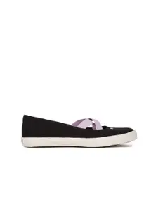 Bata Round Toe Canvas Ballerinas