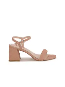 Bata Printed Strappy Block Heels