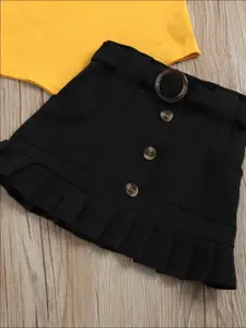 StyleCast Girls Yellow Top with Skirt