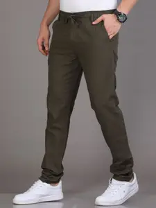 Reslag Men Mid-Rise Casual Linen Trousers