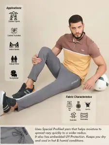 Technosport Men Active Slim Fit Track Pants with Rapid Dry Technology