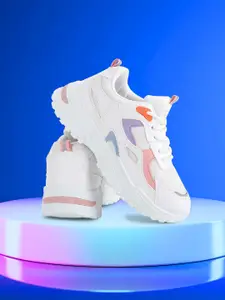 CASSIEY Women Textured Lightweight Lace-Up Running Shoes