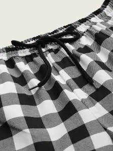 Kryptic Women Checked Pure Cotton Relaxed Fit Straight Leg Lounge pants