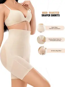 CareDone Women High Rise Stretchable Tummy and Thigh Control Body Shapewear