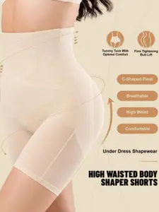 CareDone Women High Rise Stretchable Tummy and Thigh Control Body Shapewear