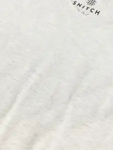 Snitch Off White Round Neck Cotton T-shirt