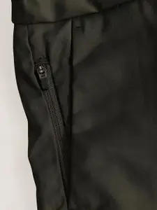 Snitch Men Olive Green Smart Slim Fit Mid-Rise Trousers