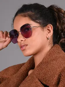 ODETTE Women Round Sunglasses With UV Protected Lens