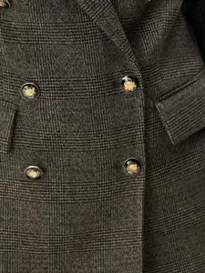 Koton Notched Lapel Double Breasted Blazer